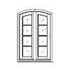 French Outswing Casement
4-lite sash with radius top
Unit Dimension 35" x 55"
1-1/8" SDL